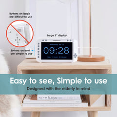 The Forte 9  your personal Alarm Assistant<br>Simple to set. Easy to use.