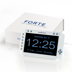 The Forte 9  your personal Alarm Assistant<br>Simple to set. Easy to use.